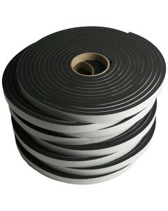 8 Rolls of Neoprene Sponge Tape: 0.375 inches thick x 0.75 inch wide x 25 feet each