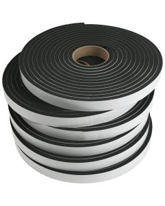 6 Rolls of Neoprene Sponge Tape: 0.375 inches thick x 1 inch wide x 25 foot each