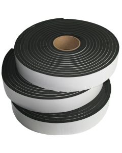 3 Rolls of Neoprene Sponge Tape: 0.375 inches thick x 2 inches wide x 25 feet each
