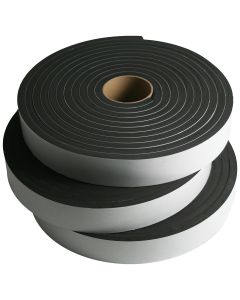 3 Rolls of Neoprene Sponge Tape: 0.5 inch thick x 2 inches wide x 25 feet each