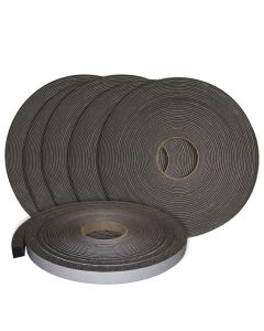 6 Rolls of 1" thick x 1" wide x 40 feet open cell polyurethane ether foam tape.