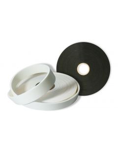 1/4" Thick x 1 1/2" wide Polyethylene Foam Tape available in white or black.