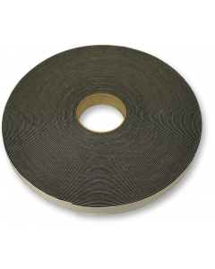 1/8&quot; x 1/2&quot; x 75&#039; PVC Foam Tape - Black - 12 Rolls