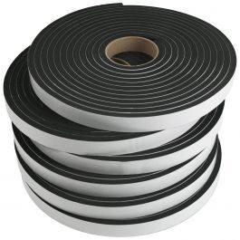 1” Thick Neoprene Foam Strip, 3” Width x 25' Length, Black — Pres-Bond