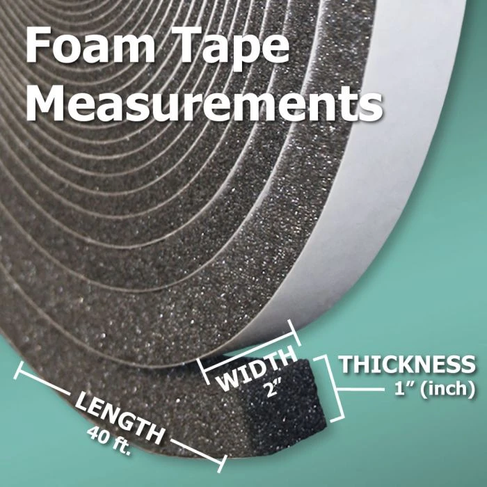 2M*1-10cm Wide Black Single Side Sticky EVA Foam Sponge Adhesive Tape 10mm Thick 