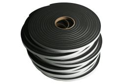 12 Rolls of Neoprene Sponge Tape: 0.375 inches thick x 0.5 inch wide x 25 feet each