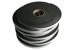 8 Rolls of Neoprene Sponge Tape: 0.375 inches thick x 0.75 inch wide x 25 feet each
