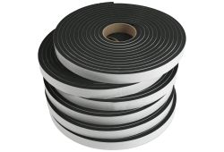 6 Rolls of Neoprene Sponge Tape: 0.375 inches thick x 1 inch wide x 25 foot each
