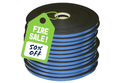50% OFF 0.06" x 0.437" x 216 ft. Glazing Tape Black