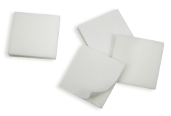 1/16&quot; x 1&quot; x 1&quot; Double Sided Adhesive Foam Squares: White