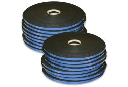 1/8" x 3/8" x 108' Double Sided Glazing Tape - Black - 16 Rolls