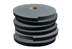 1/2&quot; x 1&quot; x 25&#039; PVC Foam Tape - Black - 6 Rolls