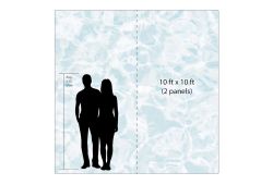 10 x 10ft clear custom pool graphic