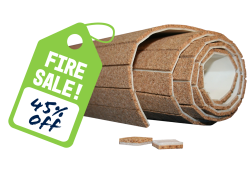 1/4&quot; x 3/4&quot; x 3/4&quot; Cork Shipping Pads - 4,080 count