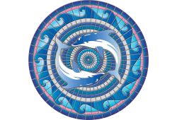 Dolphins Mosaic 29&quot;