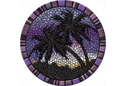 Purple Palm Trees POOLSAIC (various sizes)