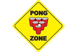 Pong Zone Sign 29"