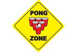 Pong Zone Sign POOLSAIC (various sizes)